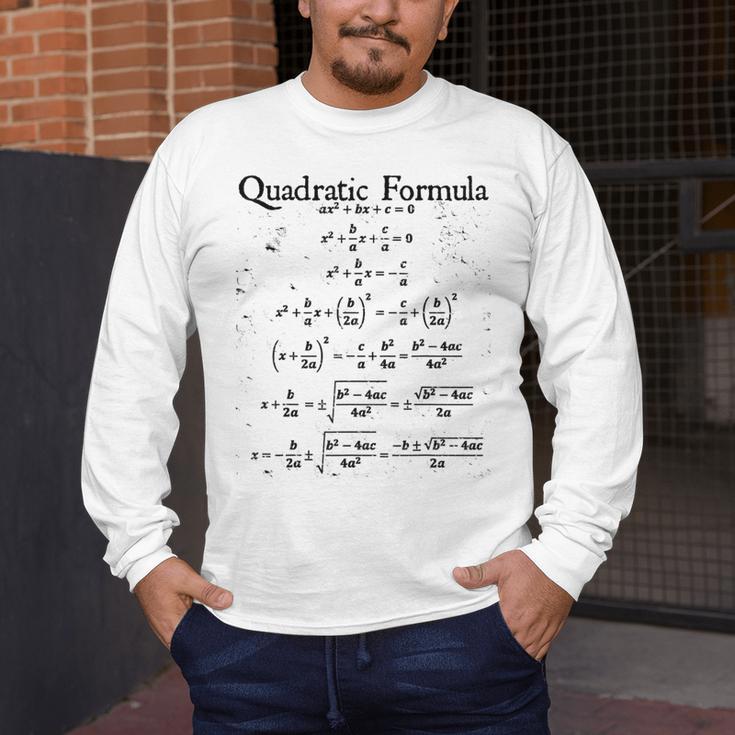 Vintage Nerdy Quadratic Formula Proof Algebra Math Teacher Men's Long Sleeve T-Shirt, funny design