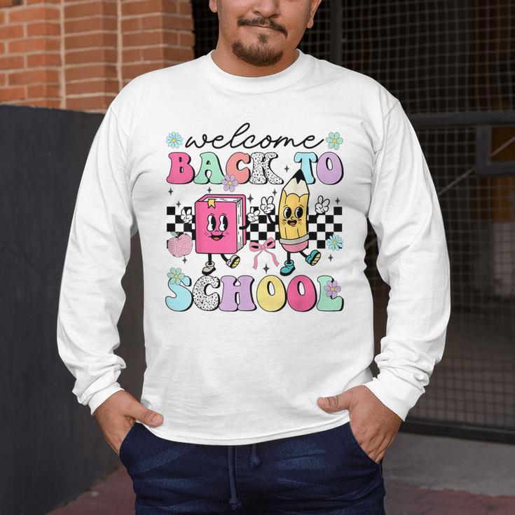 Welcome Back To School 2024 Teachers Students First Day Men's Long Sleeve T-Shirt, funny design Welcome Back To School 2024 Teachers Students First Day Men's Long Sleeve T-Shirt, funny design