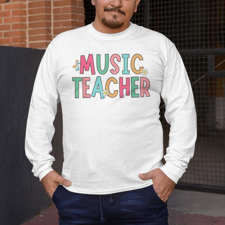 Women Music Teacher First Day Of School Elementary School Men's Long Sleeve T-Shirt, funny design