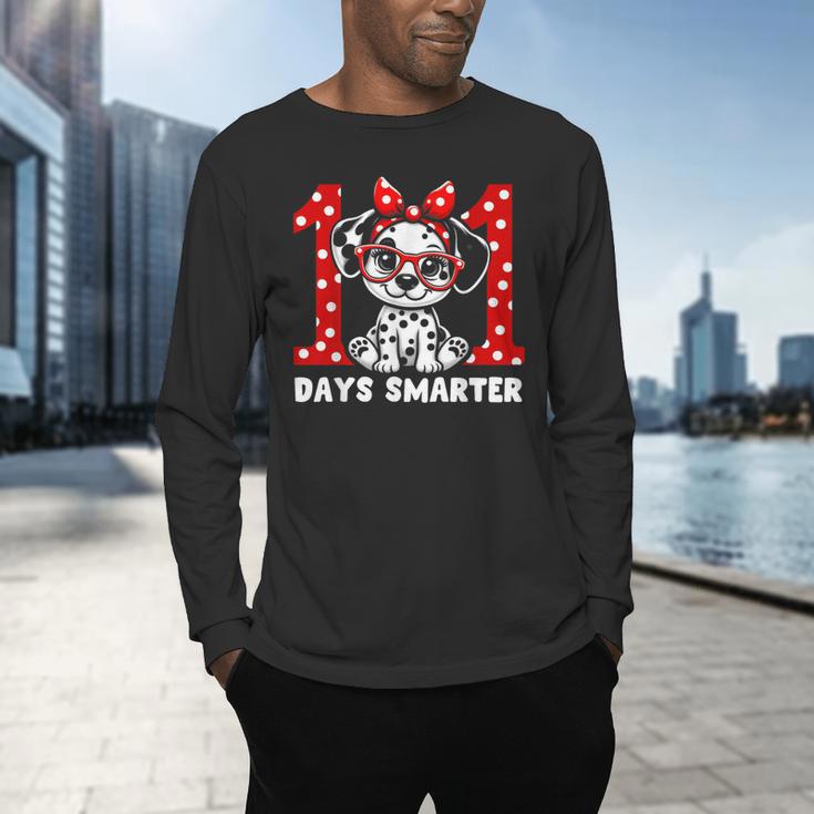 100 Days Smarter 101st Day School Dalmatian Dog Teacher Kids Men's Long Sleeve T-Shirt, gift for family, gift for coworker