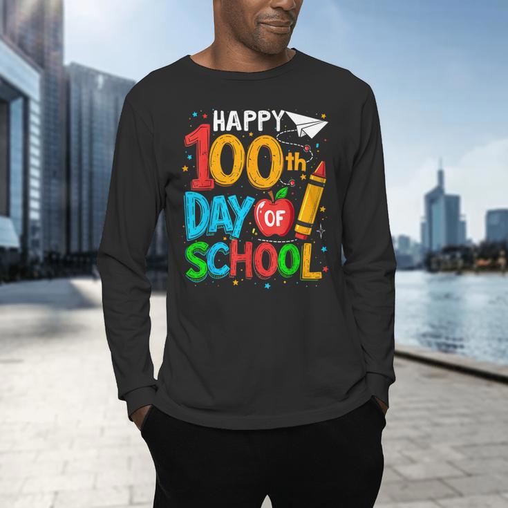 100th Day Of School Teachers Kids Happy 100 Days Men's Long Sleeve T-Shirt, gift for family, gift for coworker 100th Day Of School Teachers Kids Happy 100 Days Men's Long Sleeve T-Shirt, gift for family, gift for coworker