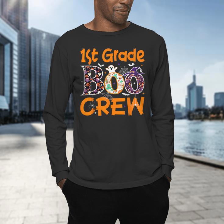 1st Grade Boo Crew First Grade Halloween Teacher Men's Long Sleeve T-Shirt, gift for family, gift for coworker 1st Grade Boo Crew First Grade Halloween Teacher Men's Long Sleeve T-Shirt, gift for family, gift for coworker
