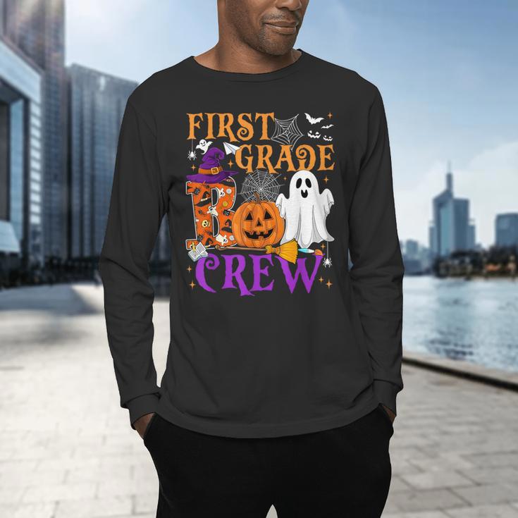 1st Grade Boo Crew Teacher Student Halloween Costume Men's Long Sleeve T-Shirt, gift for family, gift for coworker 1st Grade Boo Crew Teacher Student Halloween Costume Men's Long Sleeve T-Shirt, gift for family, gift for coworker