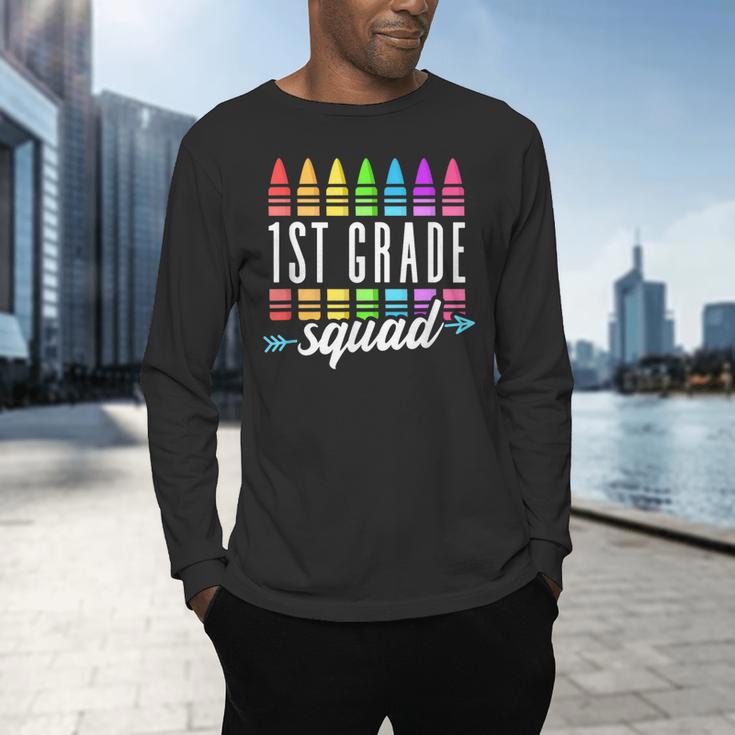 1st Grade Squad Back To School First Grade Teacher Boy Girl Men's Long Sleeve T-Shirt, gift for family, gift for coworker 1st Grade Squad Back To School First Grade Teacher Boy Girl Men's Long Sleeve T-Shirt, gift for family, gift for coworker