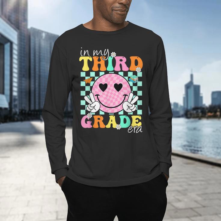 In My 3rd Grade Era Back To School Smile Face Teacher Kid Men's Long Sleeve T-Shirt, gift for family, gift for coworker In My 3rd Grade Era Back To School Smile Face Teacher Kid Men's Long Sleeve T-Shirt, gift for family, gift for coworker