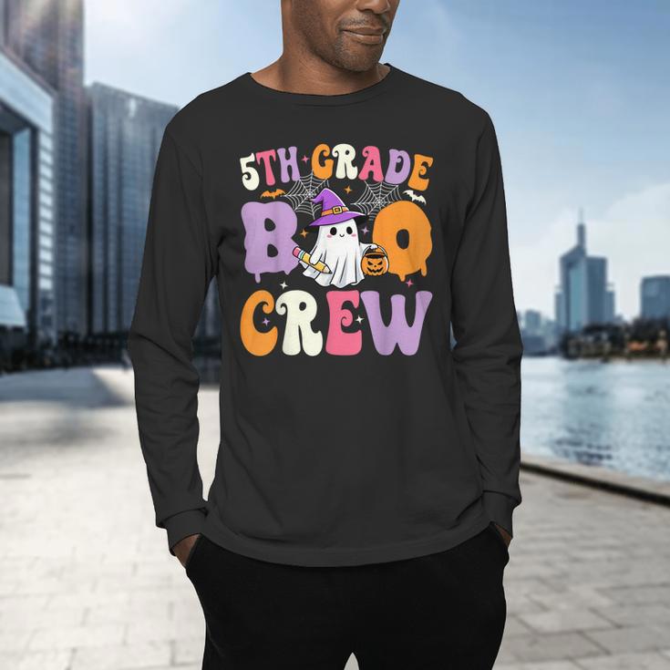 5th Grade Boo Crew Spooky Fifth Grade Halloween Teacher Men's Long Sleeve T-Shirt, gift for family, gift for coworker