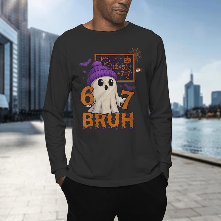 67 Teacher Halloween Ghost Six Seven Meme Math Equation Bruh Men's Long Sleeve T-Shirt, gift for family, gift for coworker 67 Teacher Halloween Ghost Six Seven Meme Math Equation Bruh Men's Long Sleeve T-Shirt, gift for family, gift for coworker