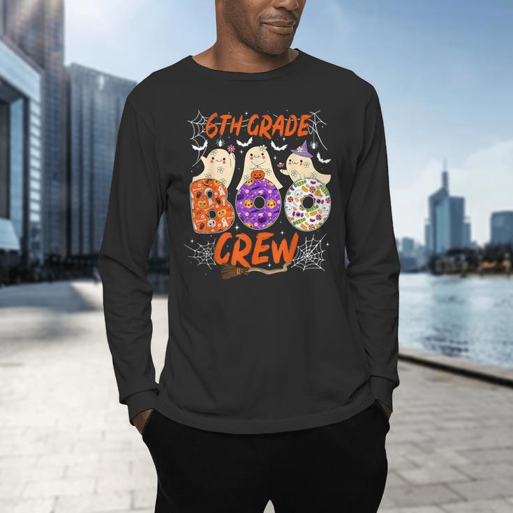 6th Grade Boo Crew Sixth Grade Halloween Teacher Kid Men's Long Sleeve T-Shirt, gift for family, gift for coworker