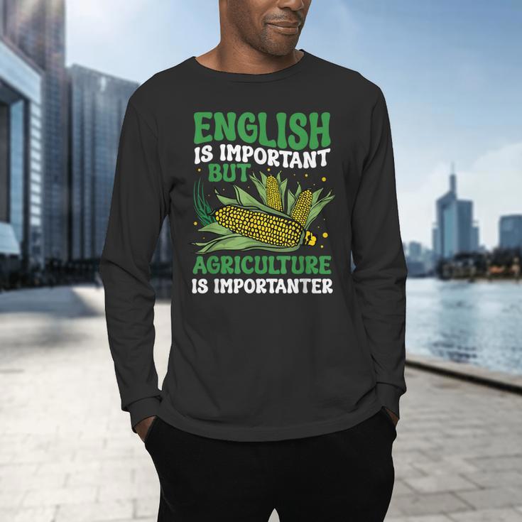 AG Teacher English Is Important But Agriculture Teacher Men's Long Sleeve T-Shirt, gift for family, gift for coworker AG Teacher English Is Important But Agriculture Teacher Men's Long Sleeve T-Shirt, gift for family, gift for coworker