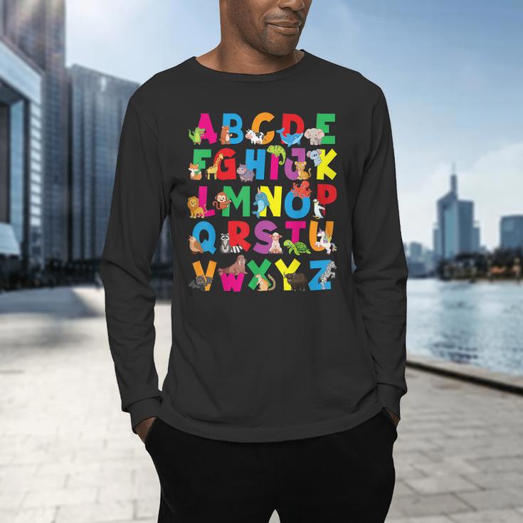 Alphabet Animals ABCs Zoo Kids Boys Girls Teacher Men's Long Sleeve T-Shirt, gift for family, gift for coworker Alphabet Animals ABCs Zoo Kids Boys Girls Teacher Men's Long Sleeve T-Shirt, gift for family, gift for coworker