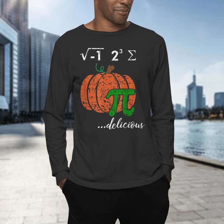 I Ate Some Pumpkin Pi Pie Math Teacher Halloween For Men Women Kids Men's Long Sleeve T-Shirt, gift for family, gift for coworker