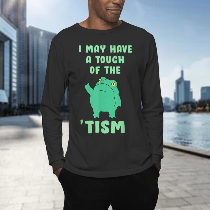 Autism Awareness Neurodiversity Teacher Frog I May Have A Touch Of The Tism Neurodivergent Small Men's Long Sleeve T-Shirt, gift for family, gift for coworker Autism Awareness Neurodiversity Teacher Frog I May Have A Touch Of The Tism Neurodivergent Small Men's Long Sleeve T-Shirt, gift for family, gift for coworker