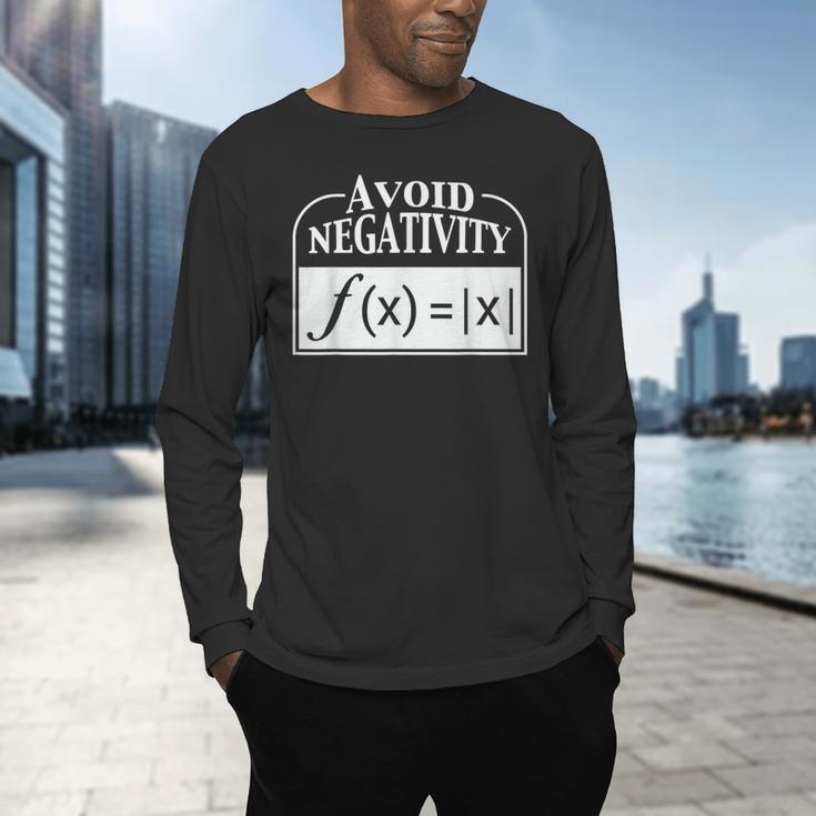 Avoid Negativity Math Teacher Men's Long Sleeve T-Shirt, gift for family, gift for coworker