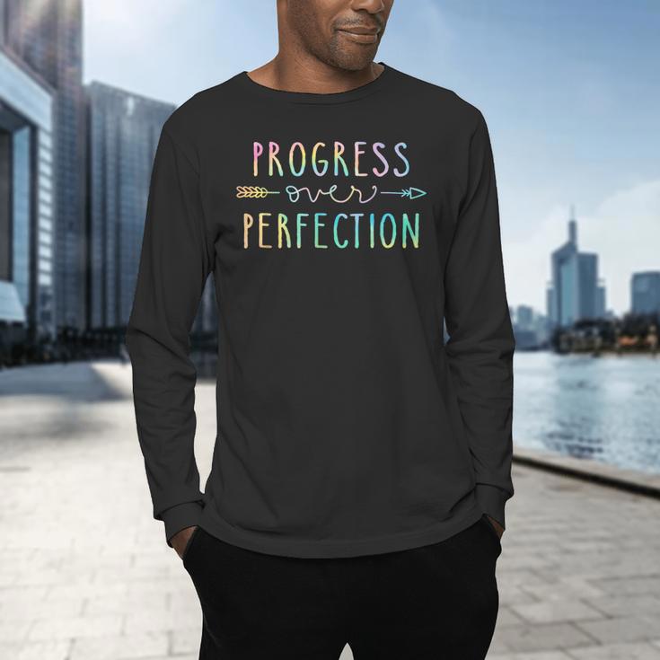 Back To School Progress Over Perfection Motivational Teacher Men's Long Sleeve T-Shirt, gift for family, gift for coworker Back To School Progress Over Perfection Motivational Teacher Men's Long Sleeve T-Shirt, gift for family, gift for coworker