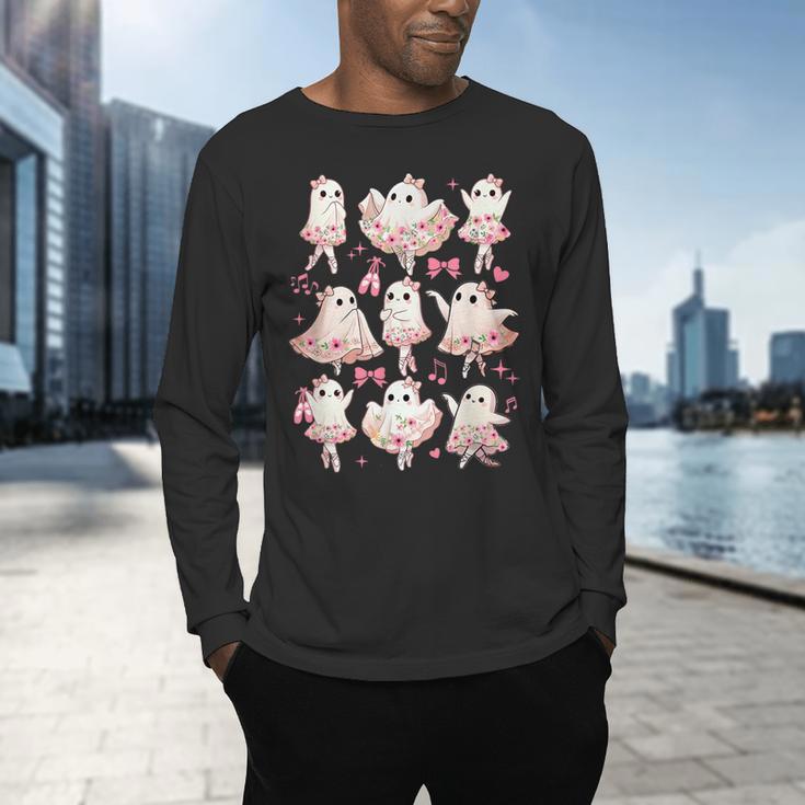 Ballet Ghost Ballet Dancer Spooky Dance Halloween Teacher Men's Long Sleeve T-Shirt, gift for family, gift for coworker Ballet Ghost Ballet Dancer Spooky Dance Halloween Teacher Men's Long Sleeve T-Shirt, gift for family, gift for coworker