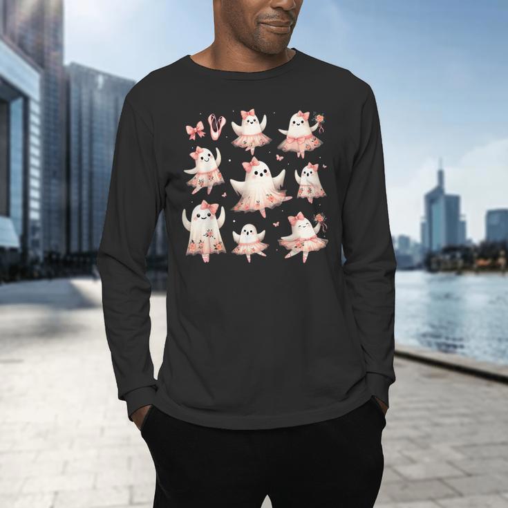 Ballet Ghost Ballet Dancer Spooky Dance Teacher Halloween Men's Long Sleeve T-Shirt, gift for family, gift for coworker Ballet Ghost Ballet Dancer Spooky Dance Teacher Halloween Men's Long Sleeve T-Shirt, gift for family, gift for coworker