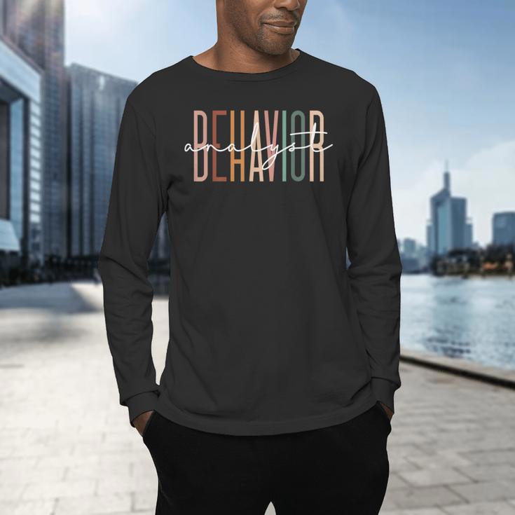 Behavior Analyst Teacher Squad Technician Therapist Analysis Men's Long Sleeve T-Shirt, gift for family, gift for coworker