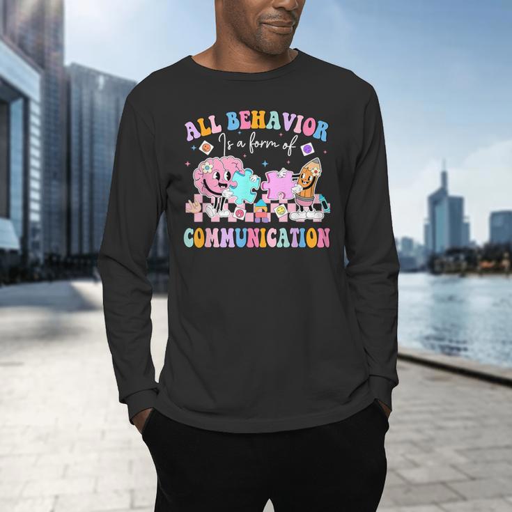 All Behavior Is A Form Of Communication SPED Teacher Autism Men's Long Sleeve T-Shirt, gift for family, gift for coworker All Behavior Is A Form Of Communication SPED Teacher Autism Men's Long Sleeve T-Shirt, gift for family, gift for coworker