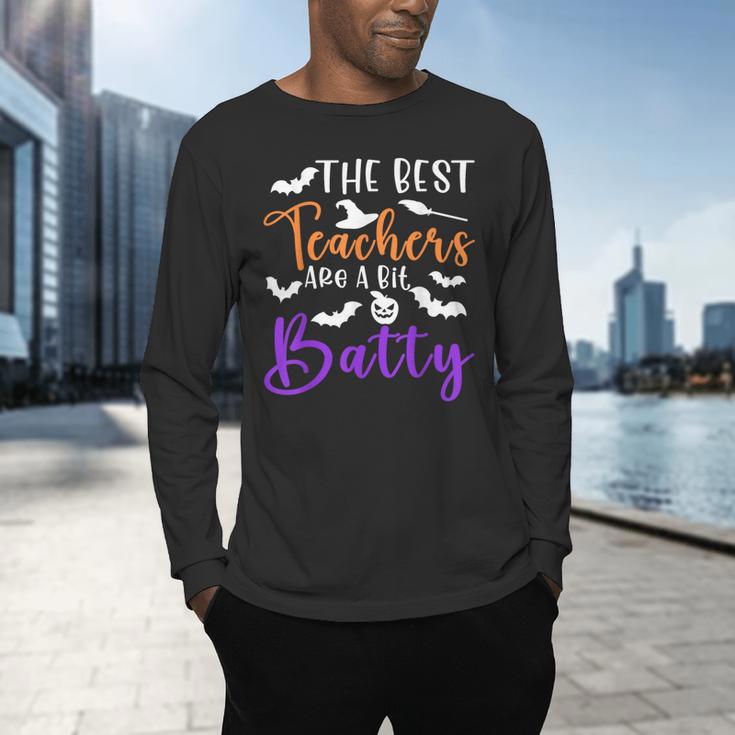The Best Teachers Are A Bit Batty Teacher Bat Halloween Men's Long Sleeve T-Shirt, gift for family, gift for coworker The Best Teachers Are A Bit Batty Teacher Bat Halloween Men's Long Sleeve T-Shirt, gift for family, gift for coworker