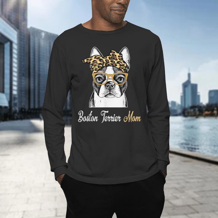 Birthday And Mother's Day -Boston Terrier Mom Men's Long Sleeve T-Shirt, gift for family, gift for coworker
