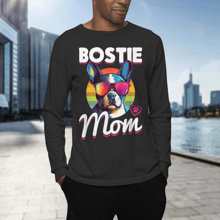 Boston Terrier Bostie Dog Breed Pet Bostie Mom Men's Long Sleeve T-Shirt, gift for family, gift for coworker