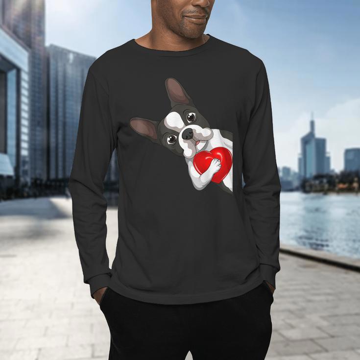 Boston Terrier Bostie Dog Kids Women Girls Men's Long Sleeve T-Shirt, gift for family, gift for coworker