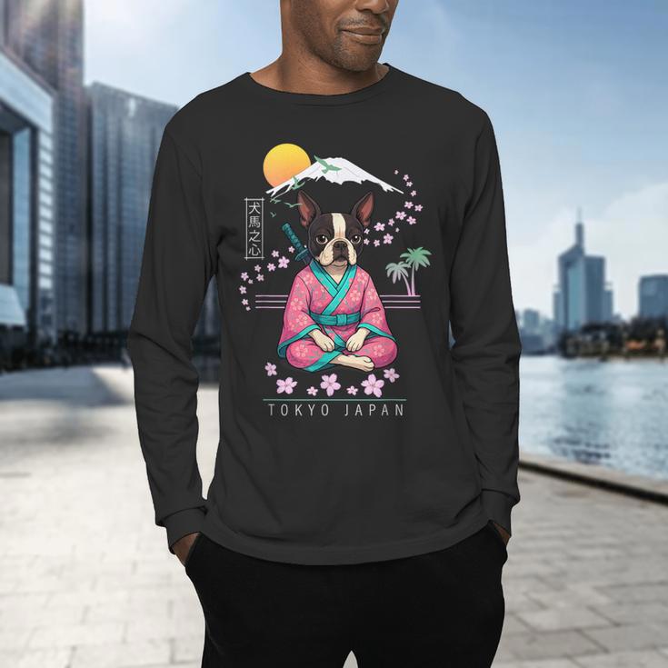 Boston Terrier Boston Bull Terrier Men's Long Sleeve T-Shirt, gift for family, gift for coworker