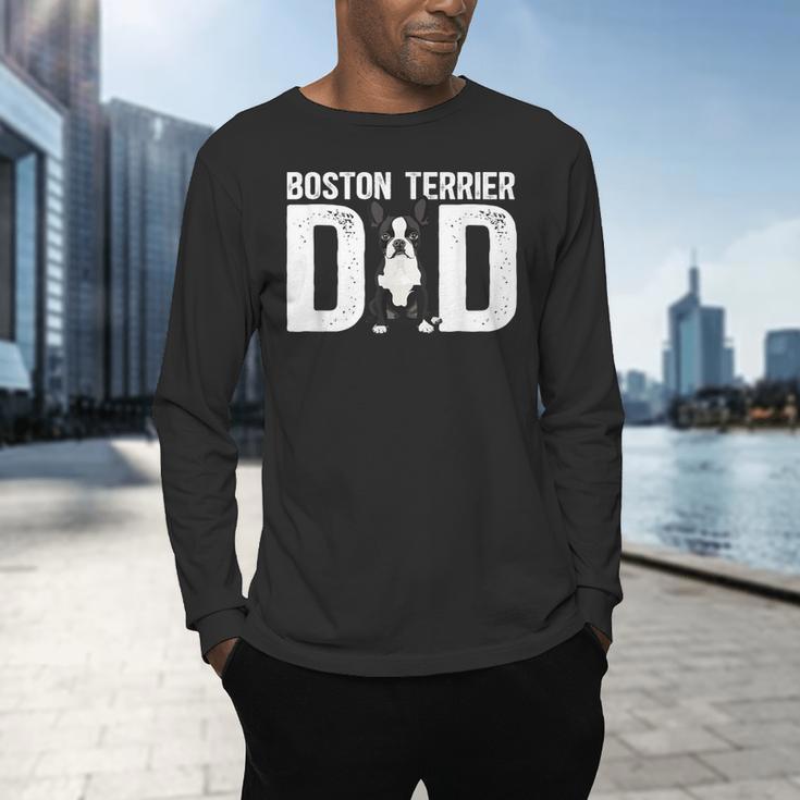 Boston Terrier Dad Of A Bostie Dad Bostie Father Men's Long Sleeve T-Shirt, gift for family, gift for coworker