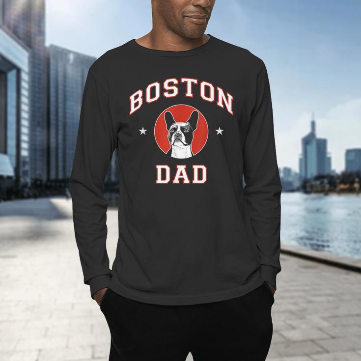 Boston Terrier Dad Dog Father For Men Women Kids Men's Long Sleeve T-Shirt, gift for family, gift for coworker