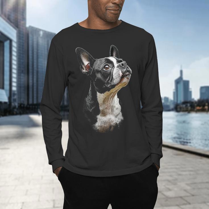 Boston Terrier Dog Graphic Pet Art Boston Terrier For Men Women Kids Men's Long Sleeve T-Shirt, gift for family, gift for coworker