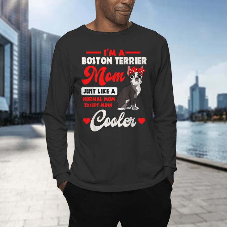 Boston Terrier Mom American Gentleman Dog Mother's Day Men's Long Sleeve T-Shirt, gift for family, gift for coworker
