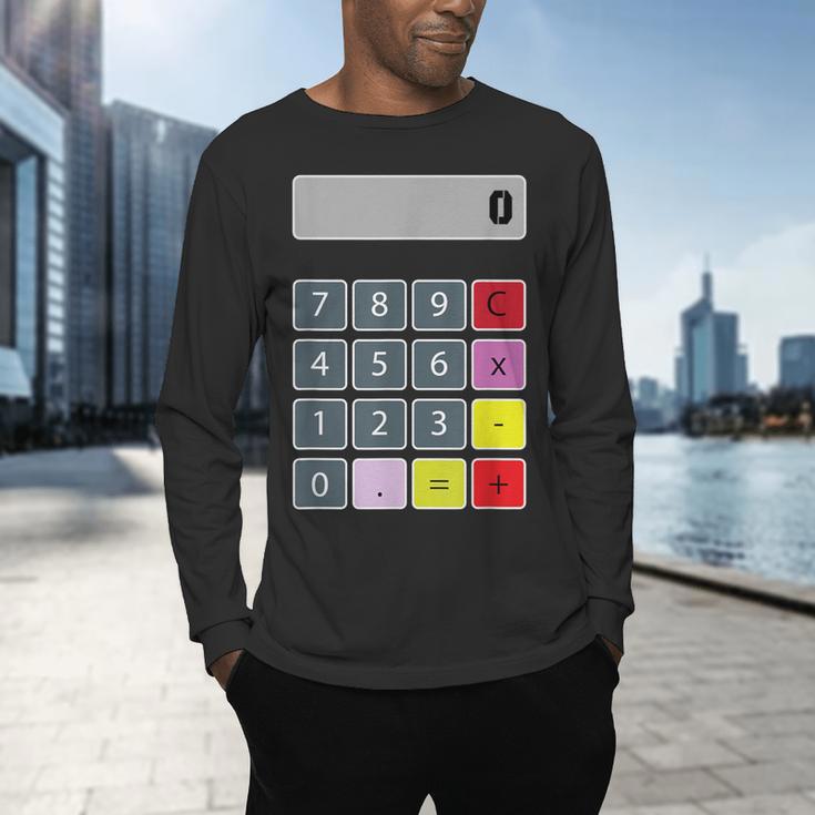 Calculator Math Teacher Halloween Costumes Women Men Adults Men's Long Sleeve T-Shirt, gift for family, gift for coworker Calculator Math Teacher Halloween Costumes Women Men Adults Men's Long Sleeve T-Shirt, gift for family, gift for coworker