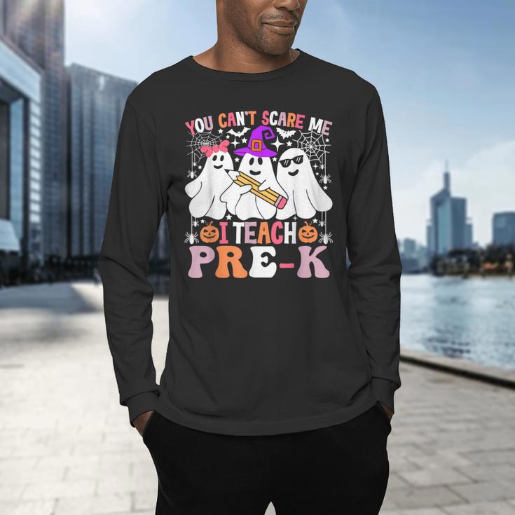 You Can't Scare Me I Teach Pre-k Halloween Teacher Men's Long Sleeve T-Shirt, gift for family, gift for coworker You Can't Scare Me I Teach Pre-k Halloween Teacher Men's Long Sleeve T-Shirt, gift for family, gift for coworker