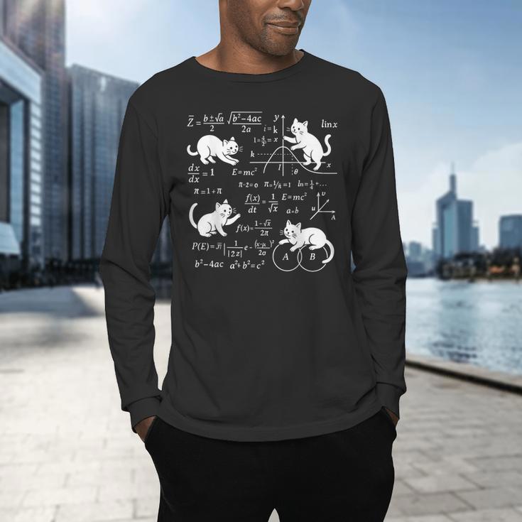 Cats And Math Lover Cat Lover Science Teacher Student Men's Long Sleeve T-Shirt, gift for family, gift for coworker Cats And Math Lover Cat Lover Science Teacher Student Men's Long Sleeve T-Shirt, gift for family, gift for coworker