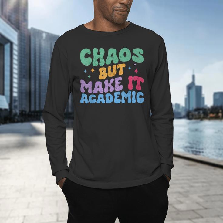 Chaos But Make It Academic Teacher Back To School Men's Long Sleeve T-Shirt, gift for family, gift for coworker Chaos But Make It Academic Teacher Back To School Men's Long Sleeve T-Shirt, gift for family, gift for coworker