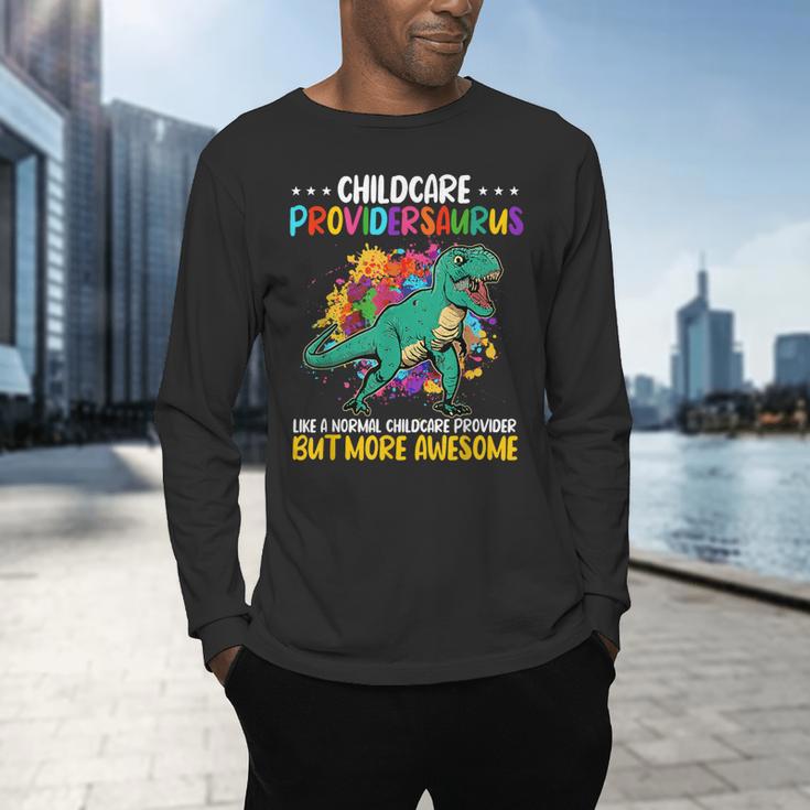 Childcare Providersaurus Daycare Teachers Men's Long Sleeve T-Shirt, gift for family, gift for coworker