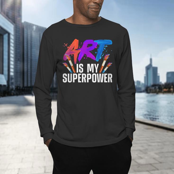 Cool Art For Men Women Art Teacher Artist Painter Superpower Men's Long Sleeve T-Shirt, gift for family, gift for coworker Cool Art For Men Women Art Teacher Artist Painter Superpower Men's Long Sleeve T-Shirt, gift for family, gift for coworker