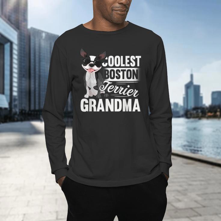 Coolest Boston Terrier Grandma Dog Men's Long Sleeve T-Shirt, gift for family, gift for coworker