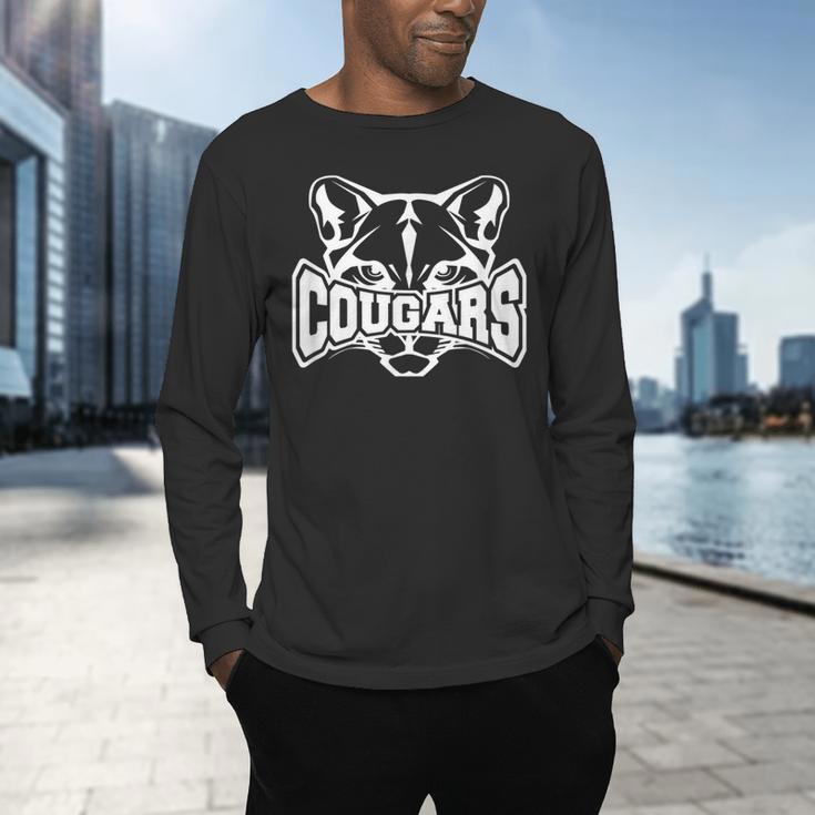 Cougars Teacher Student School Sports Fan Team Spirit Men's Long Sleeve T-Shirt, gift for family, gift for coworker Cougars Teacher Student School Sports Fan Team Spirit Men's Long Sleeve T-Shirt, gift for family, gift for coworker