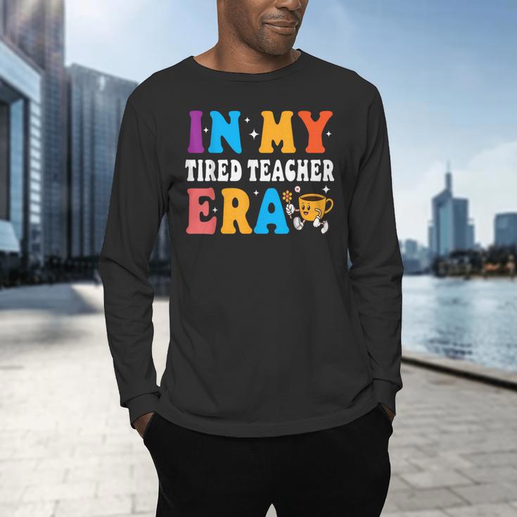 Cute Coffee Glass Face Happy Day In My Tired Teacher ERA For Men Women Men's Long Sleeve T-Shirt, gift for family, gift for coworker Cute Coffee Glass Face Happy Day In My Tired Teacher ERA For Men Women Men's Long Sleeve T-Shirt, gift for family, gift for coworker