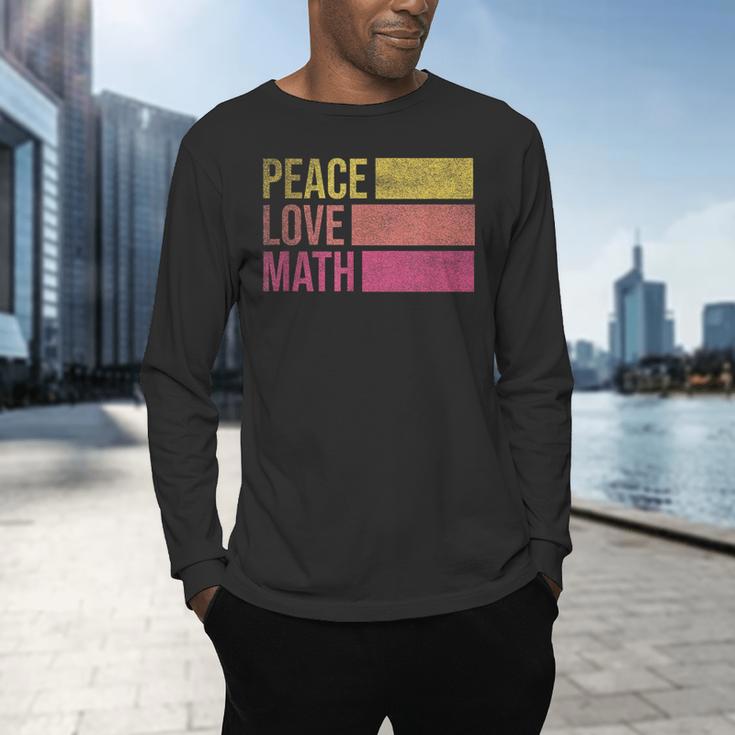 Cute Math Teacher Peace Love Math Men's Long Sleeve T-Shirt, gift for family, gift for coworker Cute Math Teacher Peace Love Math Men's Long Sleeve T-Shirt, gift for family, gift for coworker