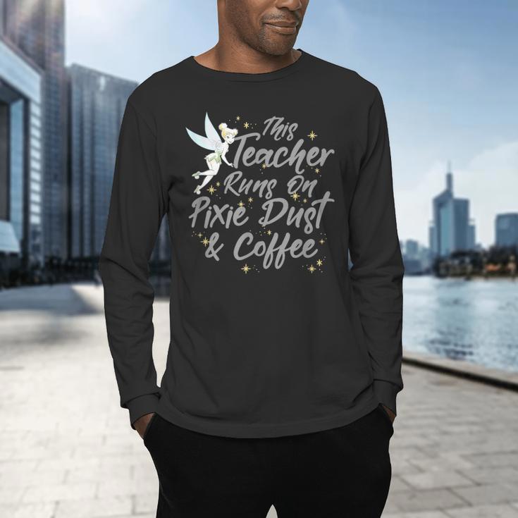 Disney Peter Pan Tinkerbell Teacher Pixie Dust And Coffee Men's Long Sleeve T-Shirt, gift for family, gift for coworker Disney Peter Pan Tinkerbell Teacher Pixie Dust And Coffee Men's Long Sleeve T-Shirt, gift for family, gift for coworker