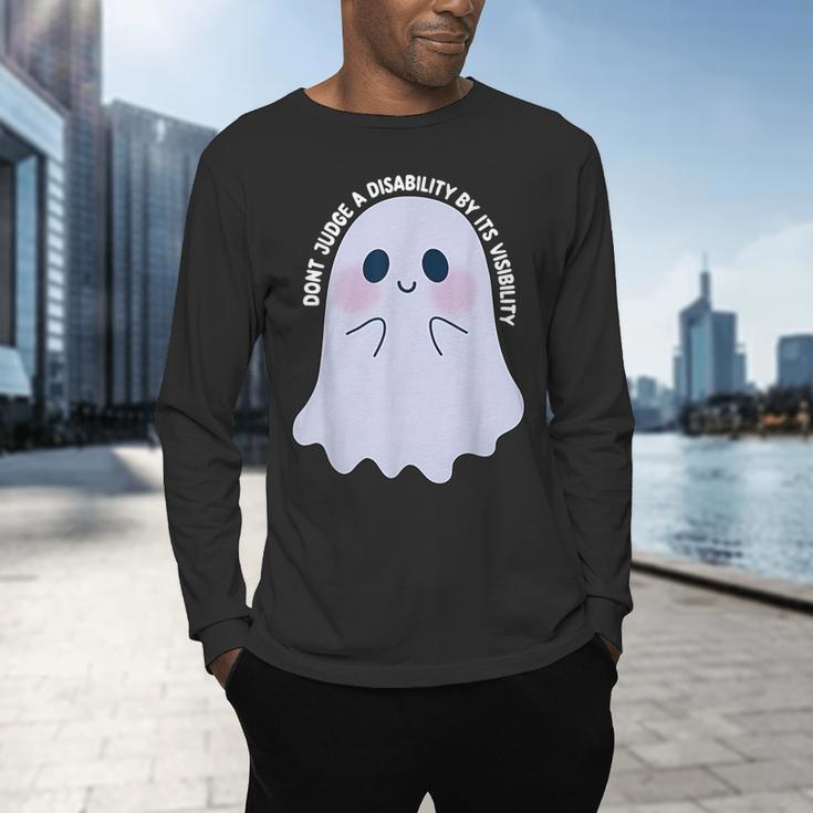 Dont Judge a Disability By Its Visibility Teacher Men's Long Sleeve T-Shirt, gift for family, gift for coworker