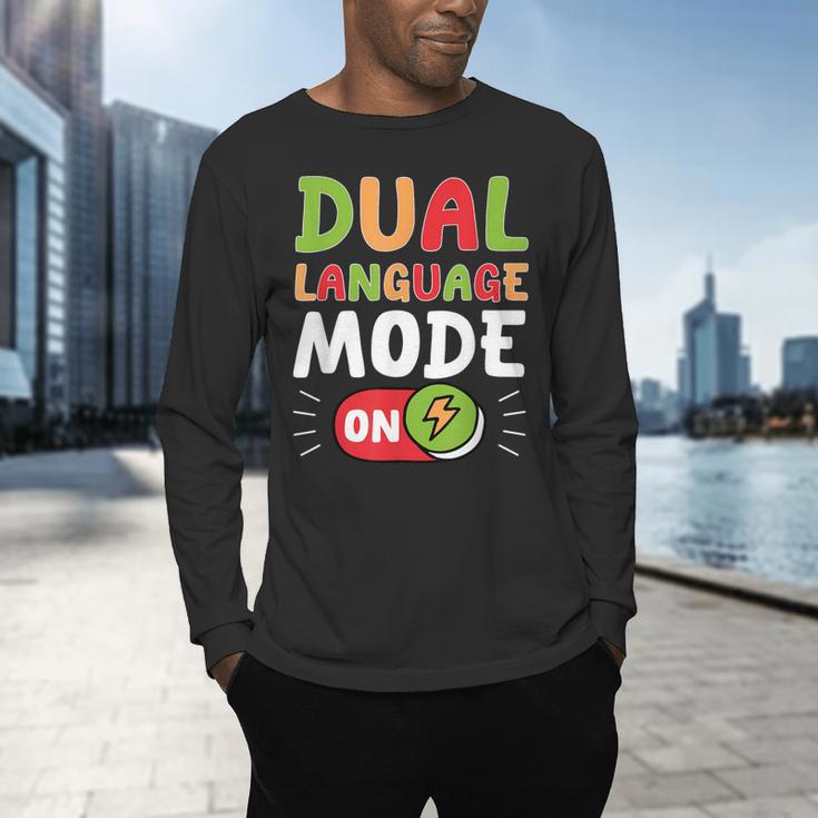 Dual Language Teacher Bilingual Teacher Men's Long Sleeve T-Shirt, gift for family, gift for coworker Dual Language Teacher Bilingual Teacher Men's Long Sleeve T-Shirt, gift for family, gift for coworker