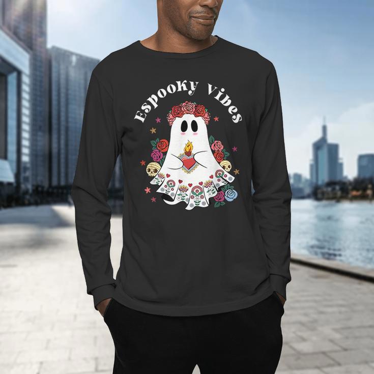 Espooky Vibes Maestra Halloween Spanish Mexican Teacher Men's Long Sleeve T-Shirt, gift for family, gift for coworker Espooky Vibes Maestra Halloween Spanish Mexican Teacher Men's Long Sleeve T-Shirt, gift for family, gift for coworker