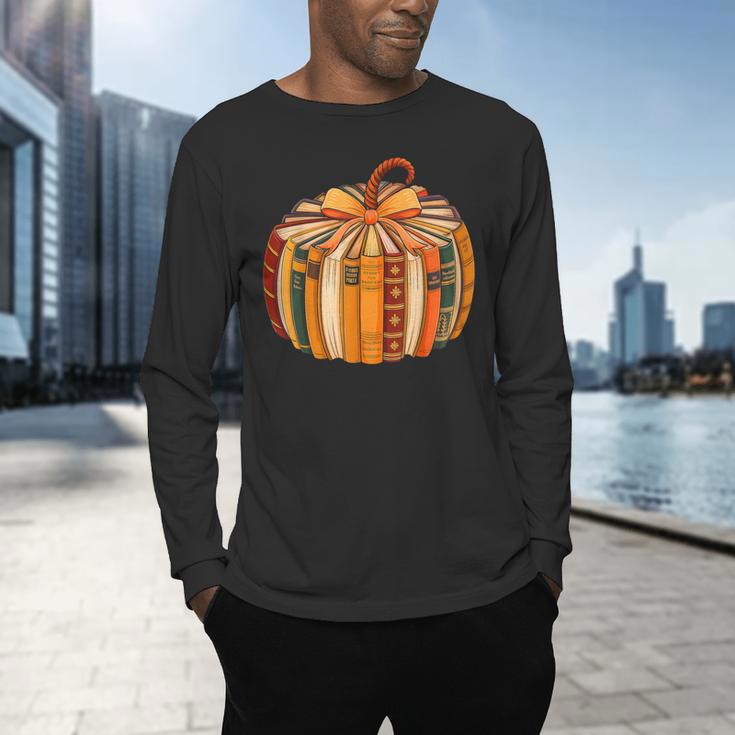 Fall Book Halloween Costume Autumn Pumpkin Teacher Kids Men's Long Sleeve T-Shirt, gift for family, gift for coworker Fall Book Halloween Costume Autumn Pumpkin Teacher Kids Men's Long Sleeve T-Shirt, gift for family, gift for coworker