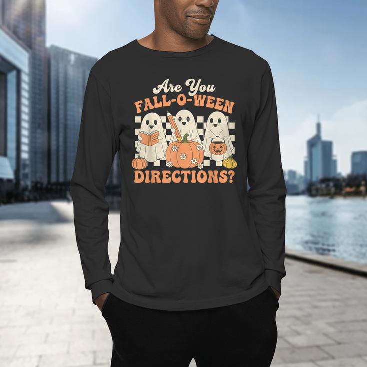 Are You Fall O Ween Directions Halloween Teacher Men's Long Sleeve T-Shirt, gift for family, gift for coworker Are You Fall O Ween Directions Halloween Teacher Men's Long Sleeve T-Shirt, gift for family, gift for coworker