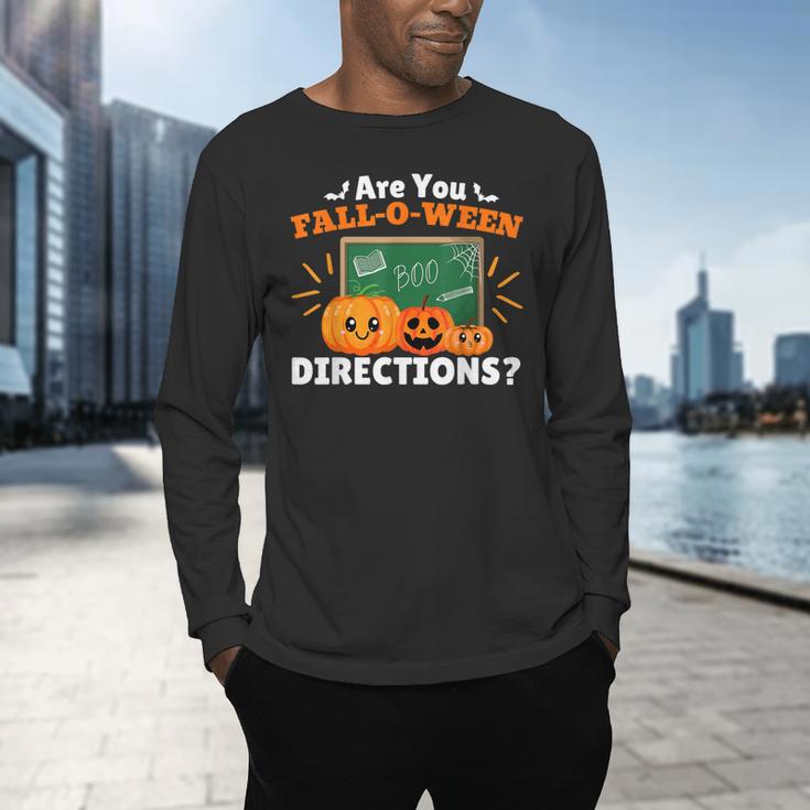 Are You Fall O Ween Directions Halloween Teacher Retro Men's Long Sleeve T-Shirt, gift for family, gift for coworker Are You Fall O Ween Directions Halloween Teacher Retro Men's Long Sleeve T-Shirt, gift for family, gift for coworker