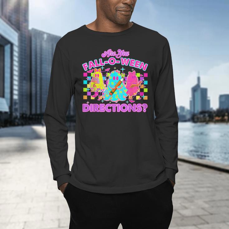 Are You Fall-O-Ween Directions Teacher Ghost Halloween Men's Long Sleeve T-Shirt, gift for family, gift for coworker Are You Fall-O-Ween Directions Teacher Ghost Halloween Men's Long Sleeve T-Shirt, gift for family, gift for coworker