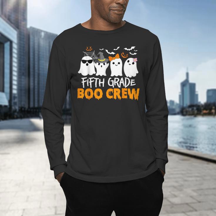 Fifth Grade Boo Crew Halloween Teacher Costume Men's Long Sleeve T-Shirt, gift for family, gift for coworker
